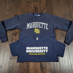 Marquette University Sweatshirt & Tee Bundle Adult Size Small/Medium